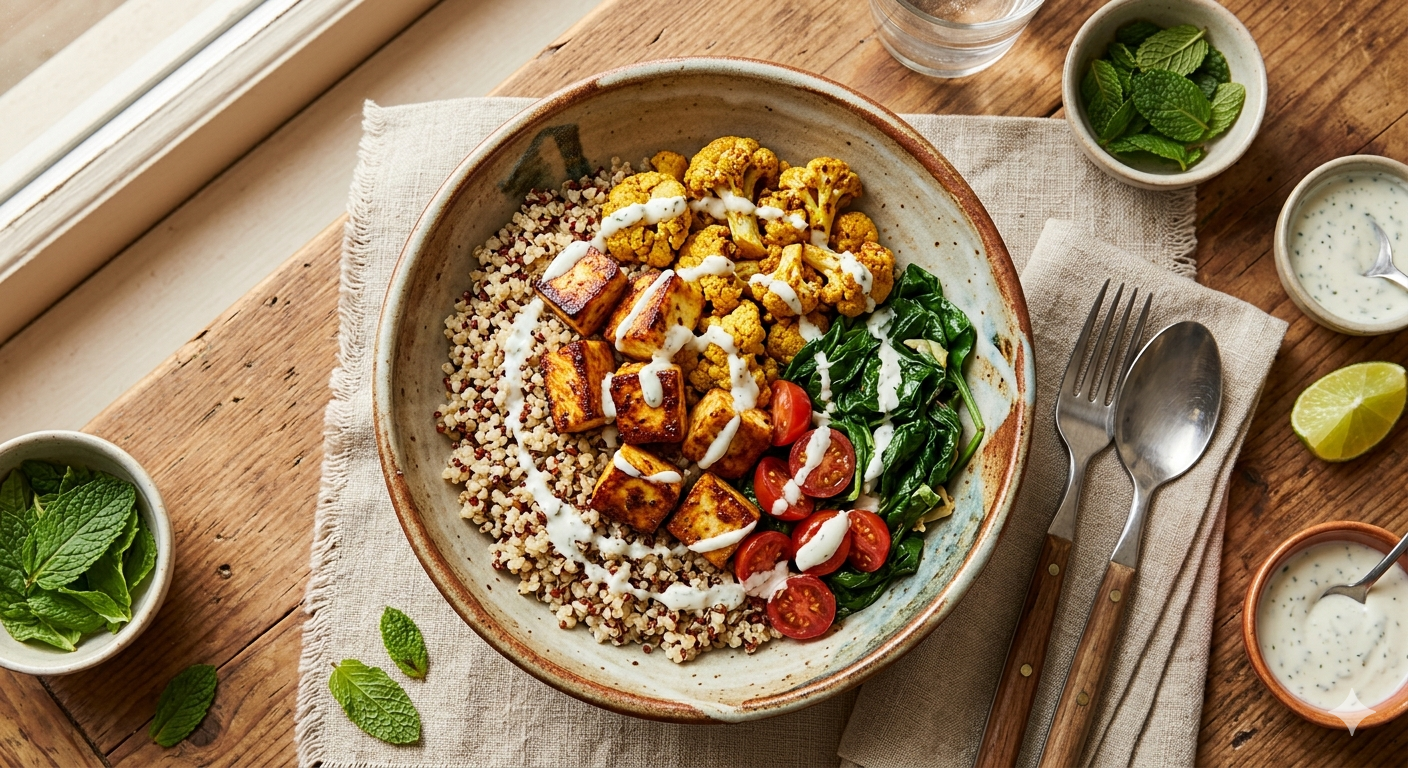 Indian Spiced Paneer Bowl